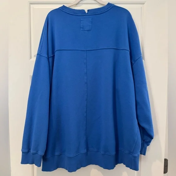 Aerie XL Blue Cotton Sweatshirt - Picture 4 of 6